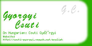 gyorgyi csuti business card